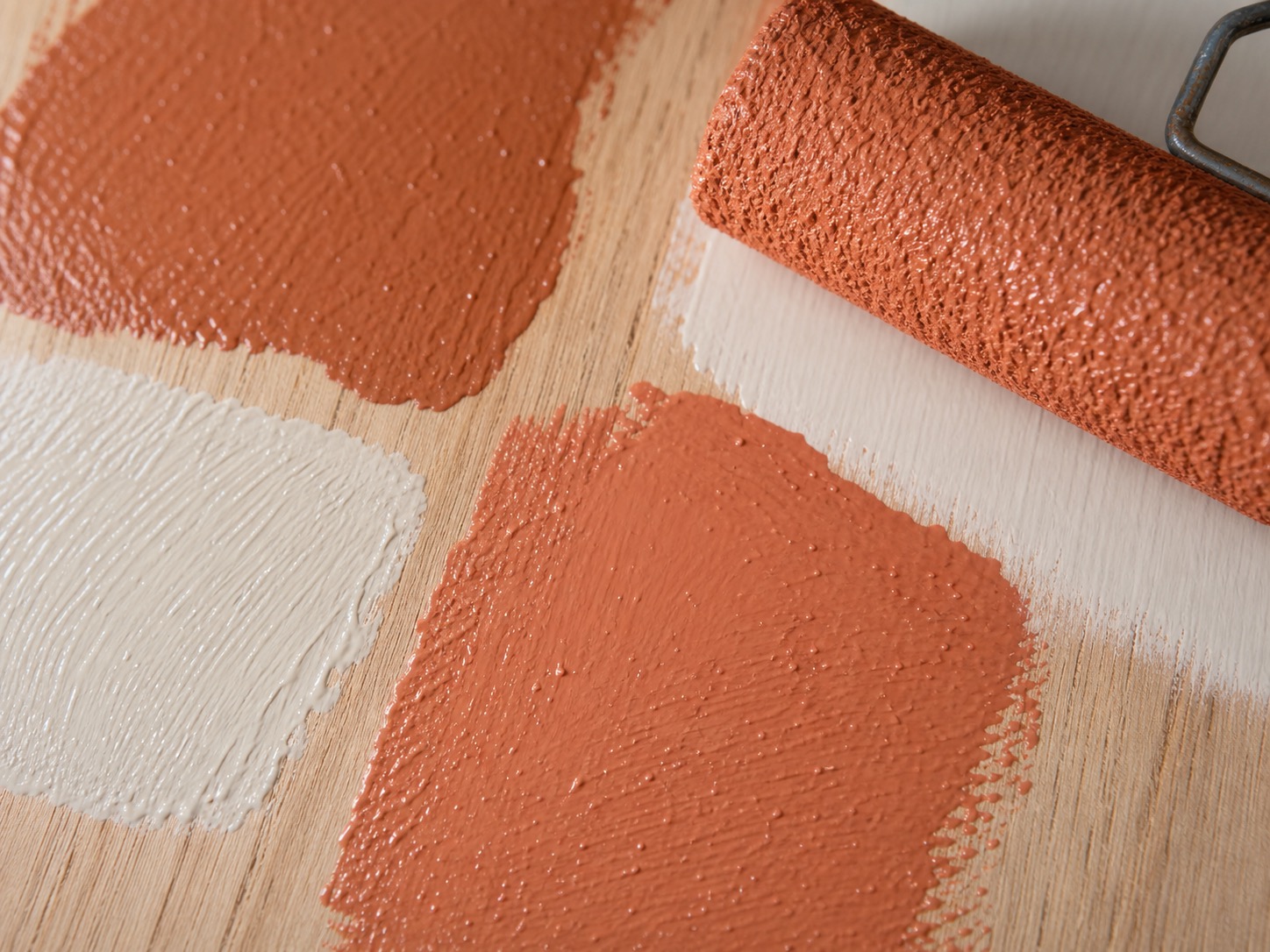 Paint swatches and roller texture detail from a London, KY interior project